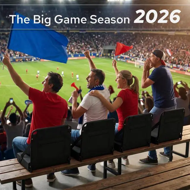 Alt view image 7 of 7 - Stadium Seats for Bleachers with Back Support Bleacher Seat Soft Cushion Light Weight Includes Shoulder Strap & Cup Holder, Front & Back Zipper Pocket, Suitable for Sports Events,Black
