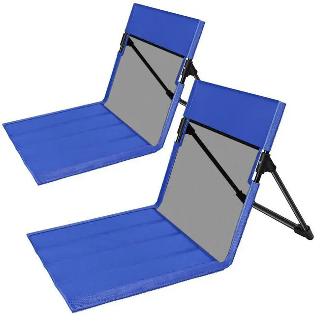 Main image of Foldable Poolside Chairs, 2 Pack Lightweight Portable Beach Chairs with Back Support for Adults, Compact Folding Pool Edge Chair for Outdoor Camping Picnic Beach, Dark Blue