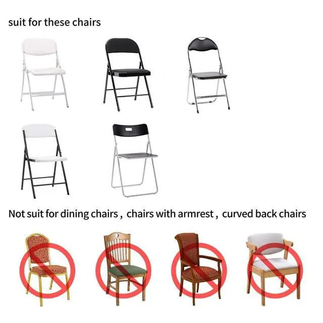 Alt view image 2 of 7 - 12 Pack White Spandex Folding Waterproof Chair Cover, Stretch Chair Cover Protector for Wedding, Party, Dining Banquet and Other Special Events