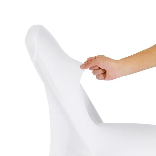 Alt view image 7 of 7 - 12 Pack White Spandex Folding Waterproof Chair Cover, Stretch Chair Cover Protector for Wedding, Party, Dining Banquet and Other Special Events