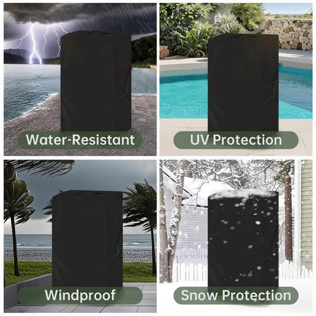 Alt view image 7 of 7 - Folding Chair Cover,Water Resistant Folding Chairs Storage Bag with Handles for Metal,Plastic and Wood