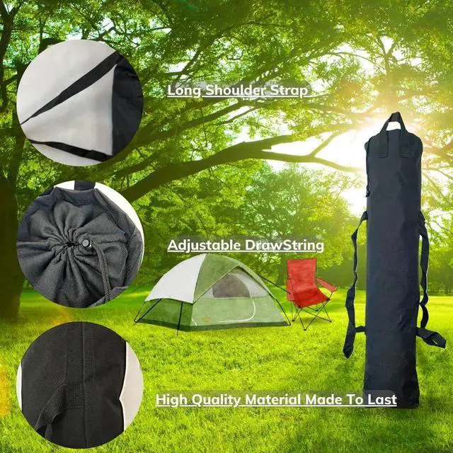 Alt view image 6 of 7 - Camp Folding Chair Carry Bag (Replacement Bag), Outdoors Folding Chair Cover, Bag chair for Adults, camping chair replacement bag (No Chair Included) (Black)