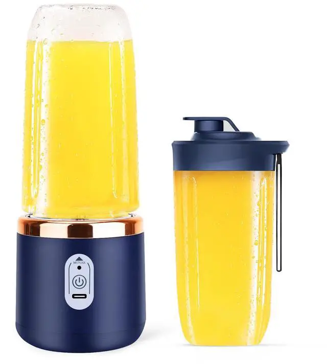 Main image of Portable Auto Juice Cup - 400ML Capacity, Gem Blue, USB Charging, High-Speed Blender for Smoothies, Milkshakes, & More