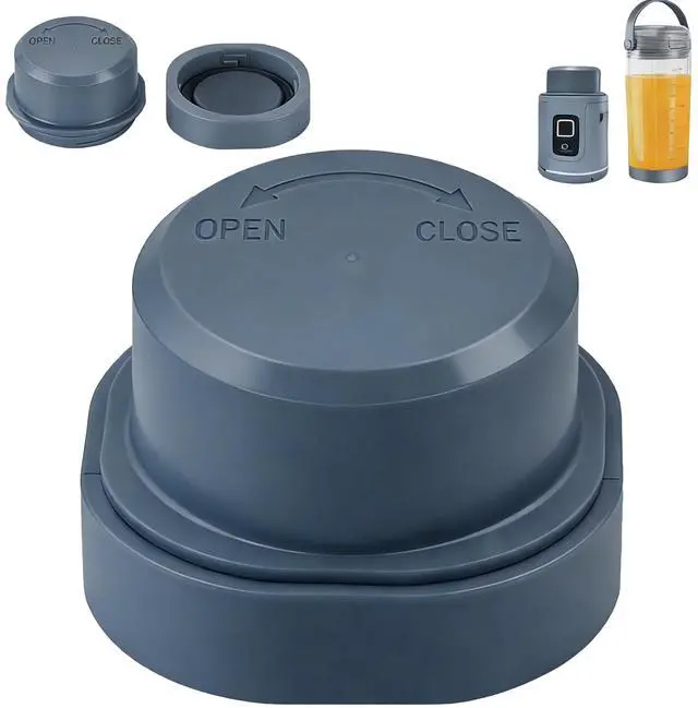 Main image of 2-in-1 Blade Cover & Vessel Cap for Ninja Blast Portable Blender BC100 & BC151 Series, Leakproof Ninja Replacement Parts, Food Grade, Dishwasher Safe,Blue