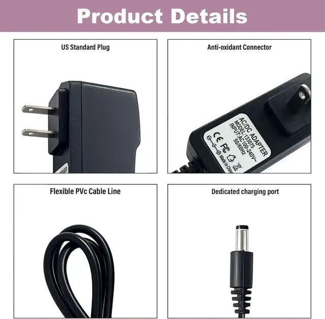 Alt view image 6 of 7 - Charger for Ninja Blast Max Portable Blender Compatible with Ninja Blast Max BC251 Portable Blender Power Adapter Cord