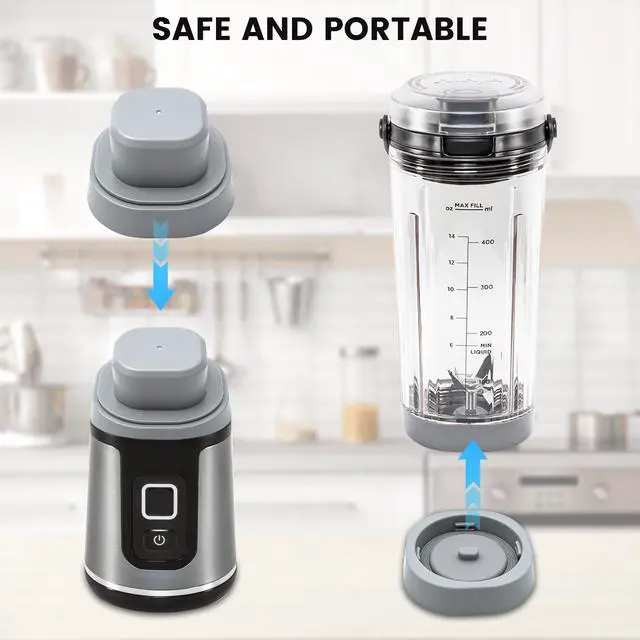 Alt view image 4 of 7 - Blade Cover & Vessel Cap for Ninja Blast Portable Blender - Compatible with BC100/BC151 Series, Food Grade Leakproof Replacement Part, Dishwasher Safe