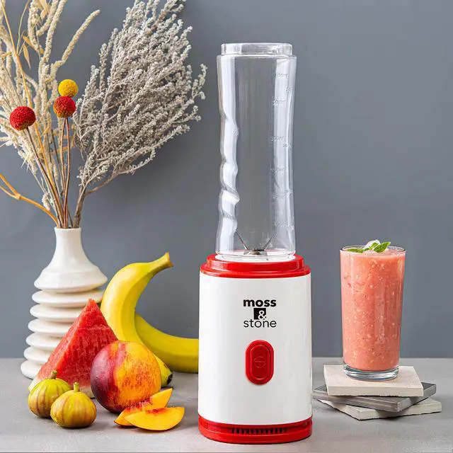 Alt view image 7 of 7 - Single Serve Blender, White & Red, 20 oz