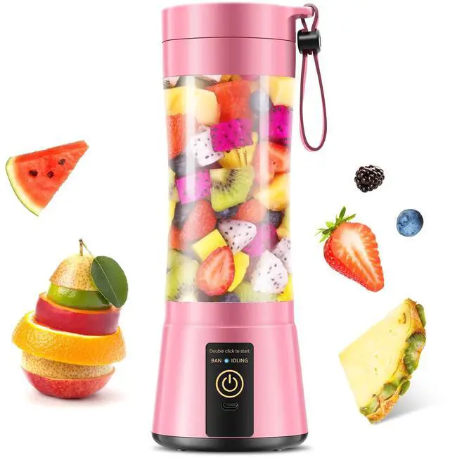 Main image of Cordless Blender for Smoothies & Shakes - BPA-Free Small Travel Size Cup, Mini Personal Blender for Protein with USB Rechargeable Battery, Easy to Clean