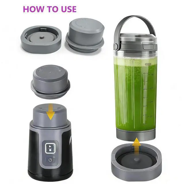 Alt view image 4 of 7 - Blade Cover And Vessel Cap for Ninja Blast Portable Blender - Compatible with BC100/BC151 Series, 2-in-1 Replacement Parts, Food Grade, Leakproof, Dishwasher Safe