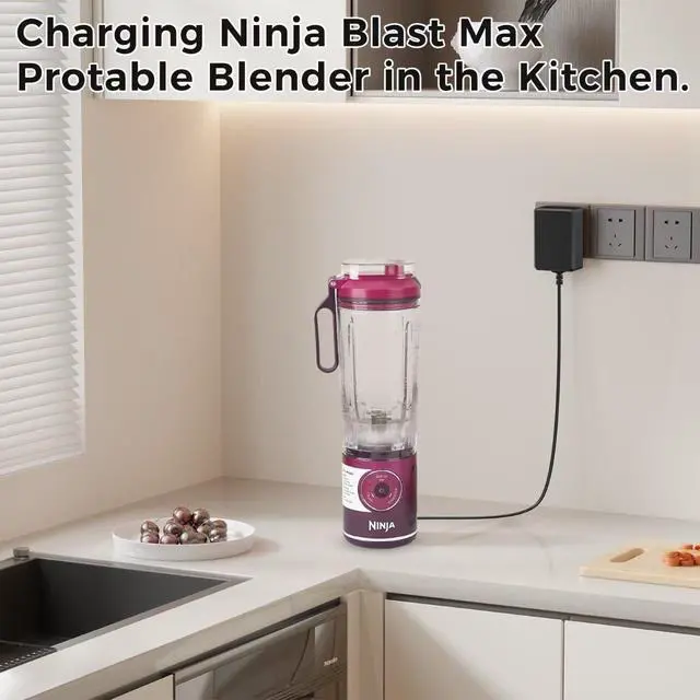 Alt view image 7 of 7 - Fast Charger for Ninja Blast Max Portable Blender BC200 and BC251