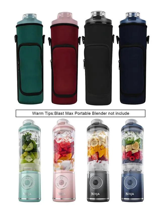Alt view image 2 of 7 - Blender Storage Sleeve Blender Travel Bag for Ninja Blast Max Portable Blender BC251NV/BC251GY/BC251MT/BC251PK/BC251LD/BC251IV with Shoulder Strap and Accessory Pocket (Green)