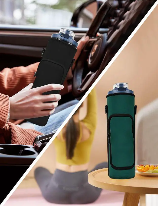 Alt view image 5 of 7 - Blender Storage Sleeve Blender Travel Bag for Ninja Blast Max Portable Blender BC251NV/BC251GY/BC251MT/BC251PK/BC251LD/BC251IV with Shoulder Strap and Accessory Pocket (Green)