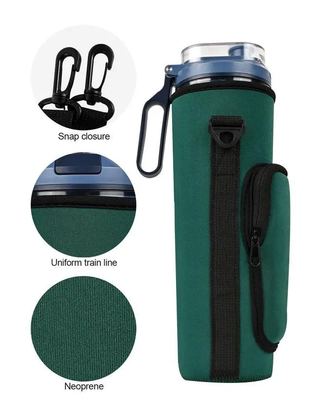 Alt view image 6 of 7 - Blender Storage Sleeve Blender Travel Bag for Ninja Blast Max Portable Blender BC251NV/BC251GY/BC251MT/BC251PK/BC251LD/BC251IV with Shoulder Strap and Accessory Pocket (Green)