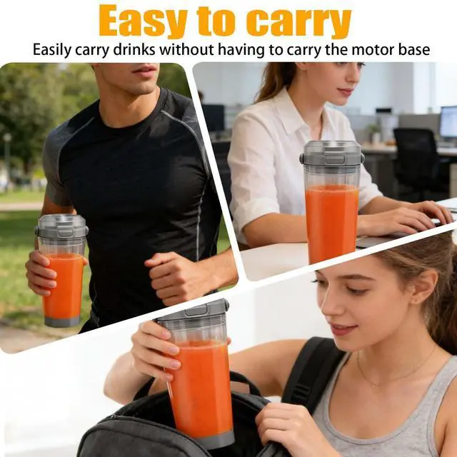 Alt view image 6 of 7 - Blade Cover and Vessel Cap for Ninja Blast Portable Blender BC100 Series and BC151 Series, Food Grade, Leakproof, Dishwasher Safe, Grey