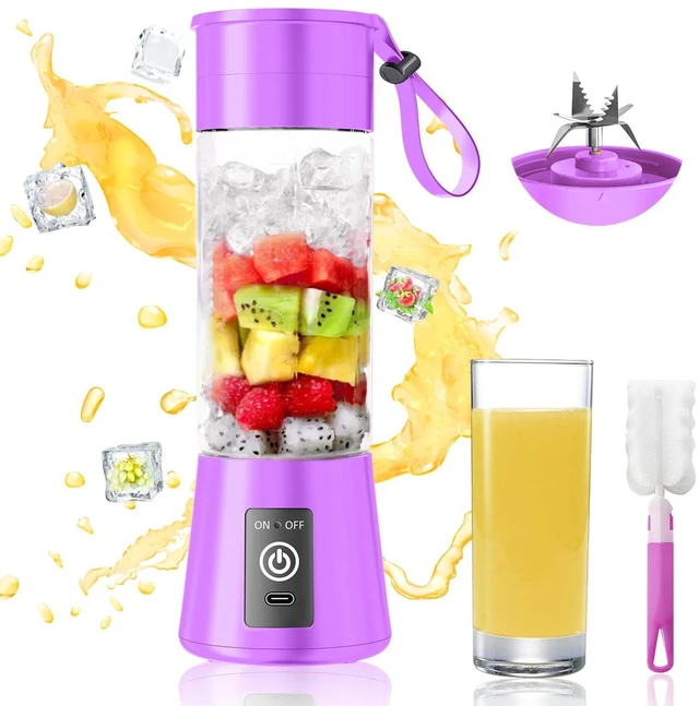 Main image of Portable Blender for Shakes and Smoothies - Newly Upgraded 13 Oz Mini Blender with 6 Blades, USB & Type-C Rechargeable, Suit for Making Fresh Juice, Convenient for Travel Sports