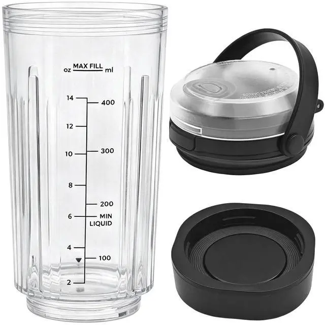Main image of 18oz Vessel Replacement Compatible with Ninja Blast Portable Blender BC100 & BC151 Series, Blender Cup with Lid for Ninja BC151BK BC151NV BC151MB BC151CR BC151EM BC151ND BC151PR BC151WH CL155ARD