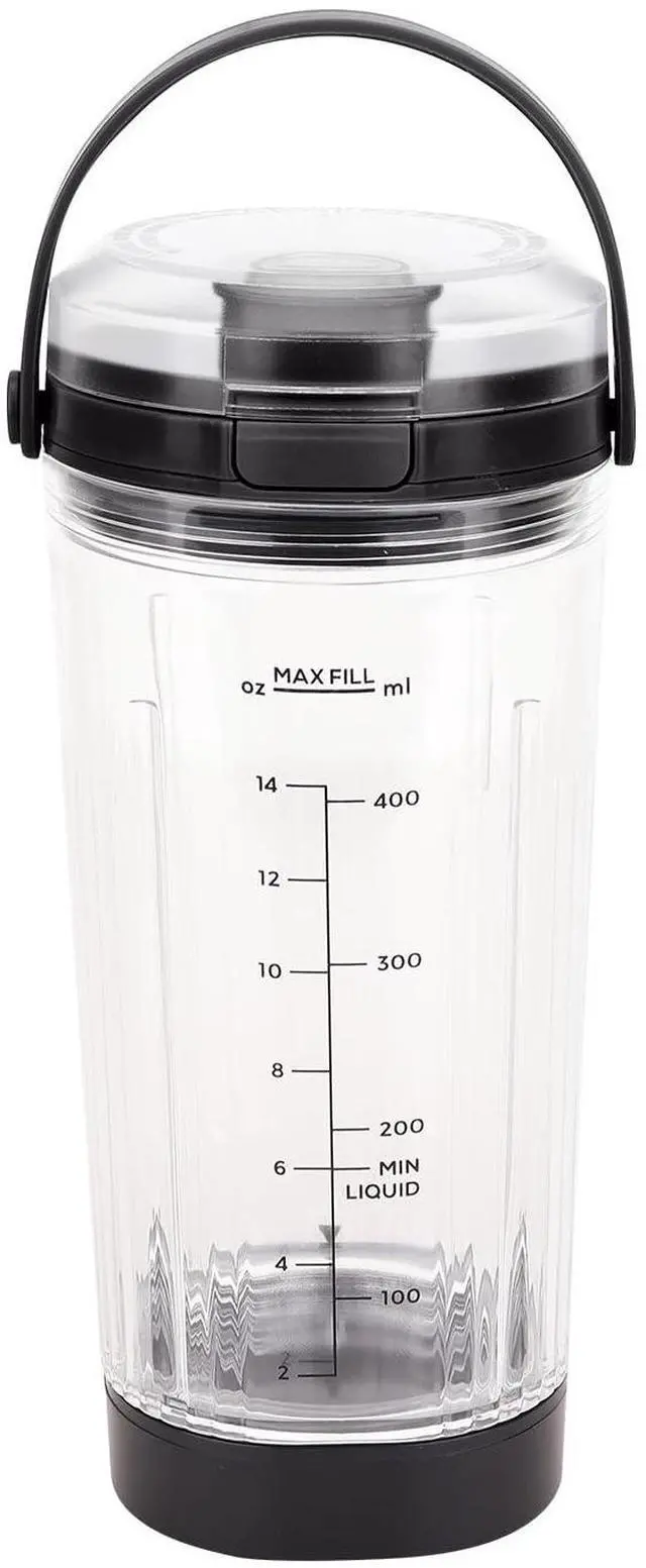 Main image of 18oz Blender Cup Replacement for Ninja Blast Portable Blender BC100 & BC151 Series: Blending Vessel Cap with Sip Lid Accessories Part for Ninja Blast Blender BC151BK BC151NV BC151ND(Black)