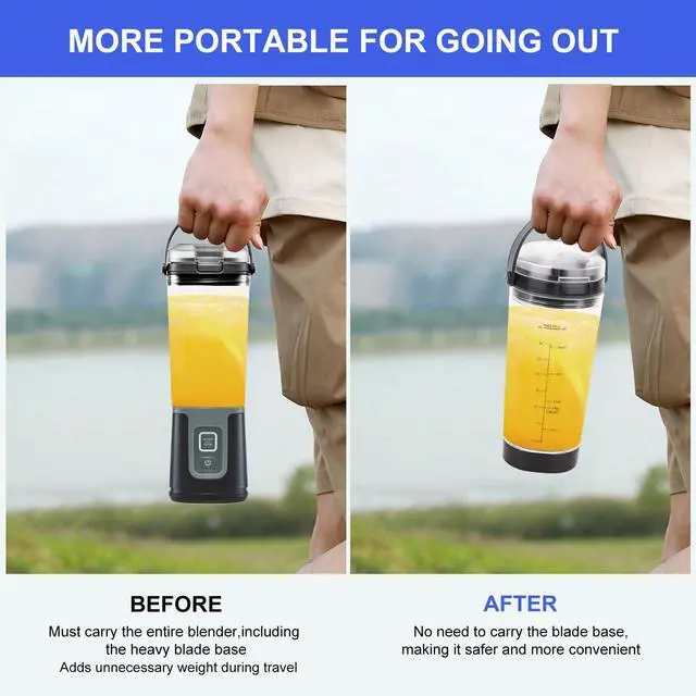 Alt view image 5 of 7 - 18oz Blender Cup Replacement for Ninja Blast Portable Blender BC100 & BC151 Series: Blending Vessel Cap with Sip Lid Accessories Part for Ninja Blast Blender BC151BK BC151NV BC151ND(Black)