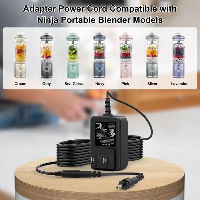 Alt view image 3 of 7 - 13.3V Adapter Charger Replacement for Ninja Blast Max Portable Blender