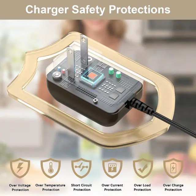 Alt view image 5 of 7 - 13.3V Adapter Charger Replacement for Ninja Blast Max Portable Blender