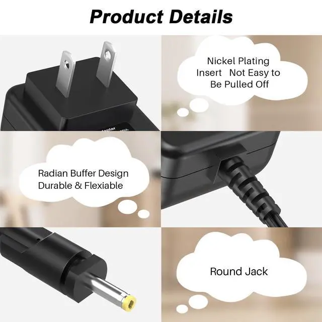 Alt view image 7 of 7 - 13.3V Adapter Charger Replacement for Ninja Blast Max Portable Blender