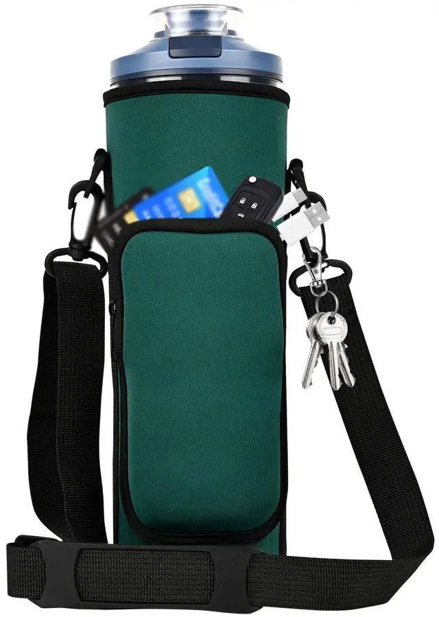 Main image of Storage Sleeve Bag for Ninja Blast Max Portable Blender with Shoulder Strap and Accessory Pocket compatible with BC251NV/BC251IV/BC251GY/BC251MT/BC251PK/BC251LD/BC251SL, 22 oz (Dark green)