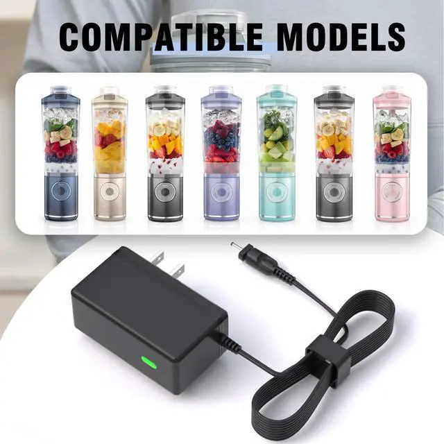 Alt view image 2 of 7 - Charger for Ninja Blast Max Compatible with Ninja Blast Max BC251 BC200 BC200GY BC200LD BC251LD Portable Blender Power Adapter