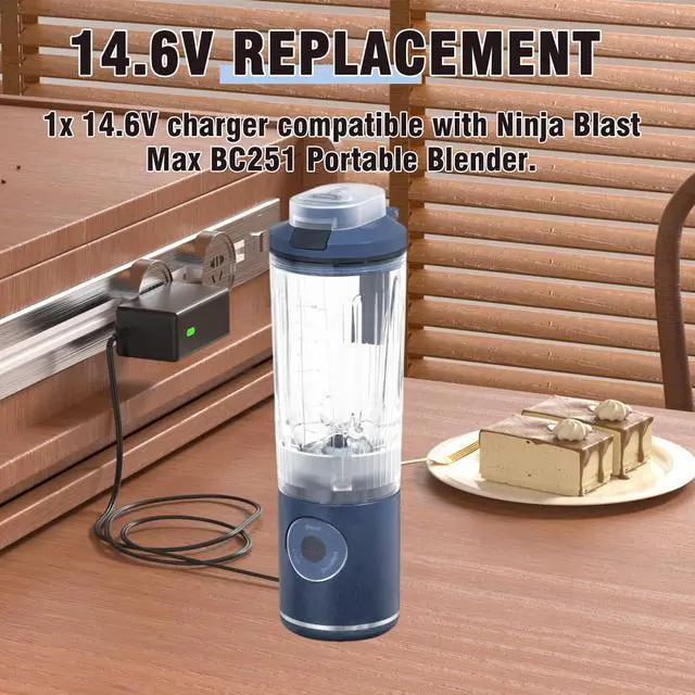 Alt view image 3 of 7 - Charger for Ninja Blast Max Compatible with Ninja Blast Max BC251 BC200 BC200GY BC200LD BC251LD Portable Blender Power Adapter