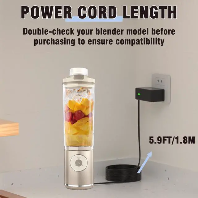 Alt view image 4 of 7 - Charger for Ninja Blast Max Compatible with Ninja Blast Max BC251 BC200 BC200GY BC200LD BC251LD Portable Blender Power Adapter