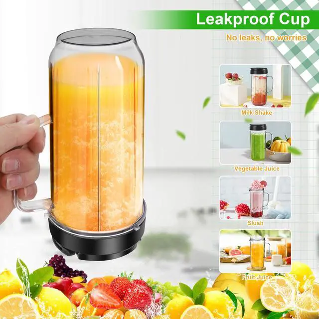 Alt view image 5 of 7 - 2 Pack Magic Bullet Blender Cups Tall 22oz Cup with Flip Top To-Go Lid Replacement Part Cup Mug with Handle Compatible with 250w MB1001 Magic Bullet Mugs & Cups Blender Milk Juicer Mixer Accessories