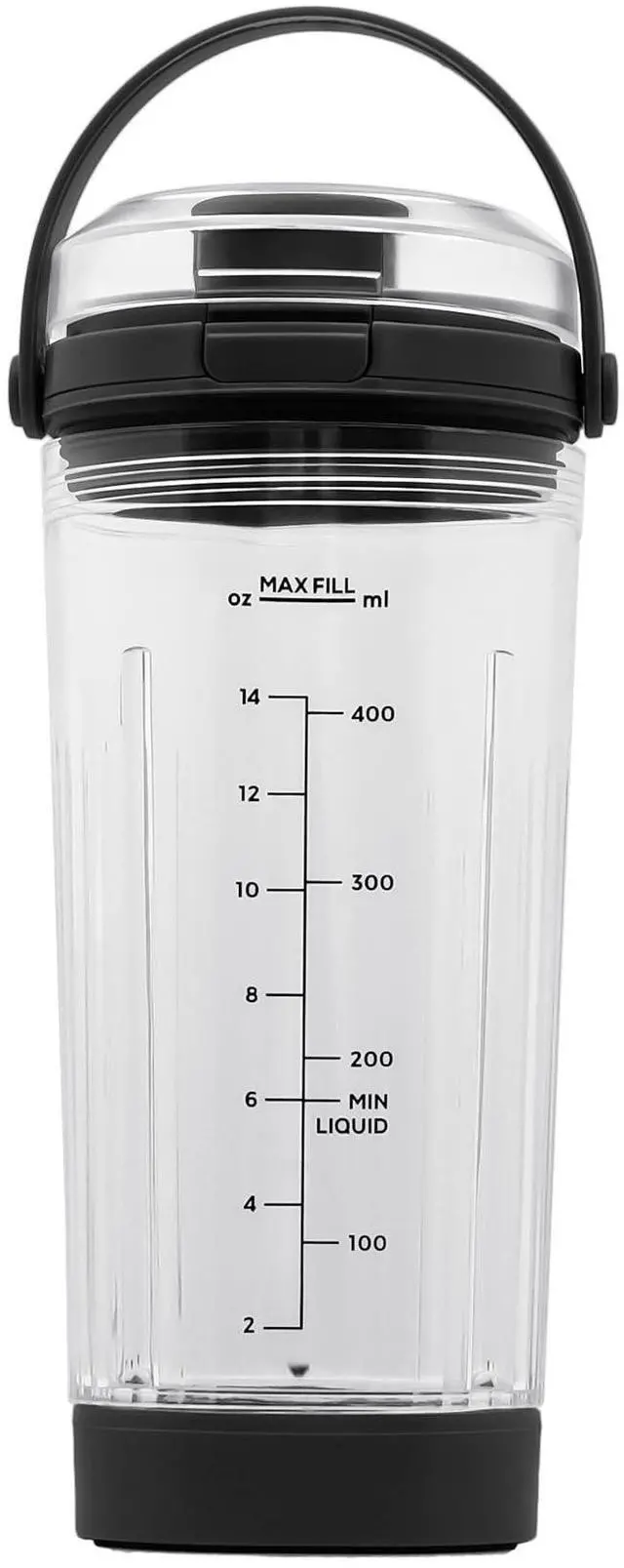 Main image of 18 oz Vessel Replacement Compatible with Ninja Blast Portable Blender, Replacement 18oz Cup with Sip Lid & Bottom Cap for Ninja Portable Blenders BC151BK BC151NV BC151WH BC151CR BC151EM,PC,Black
