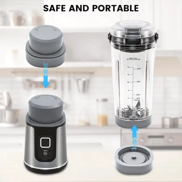 Alt view image 4 of 7 - Blade Cover & Vessel Cap for Ninja Blast Portable Blender - Compatible with BC100/BC151 Series, Food Grade Leakproof Replacement Part, Dishwasher Safe