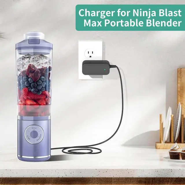 Alt view image 2 of 7 - Charger for Ninja Blast Max Portable Blender,Charging Cord Compatible with Ninja Blast Max BC251 Personal Smoothies Cord Replacement