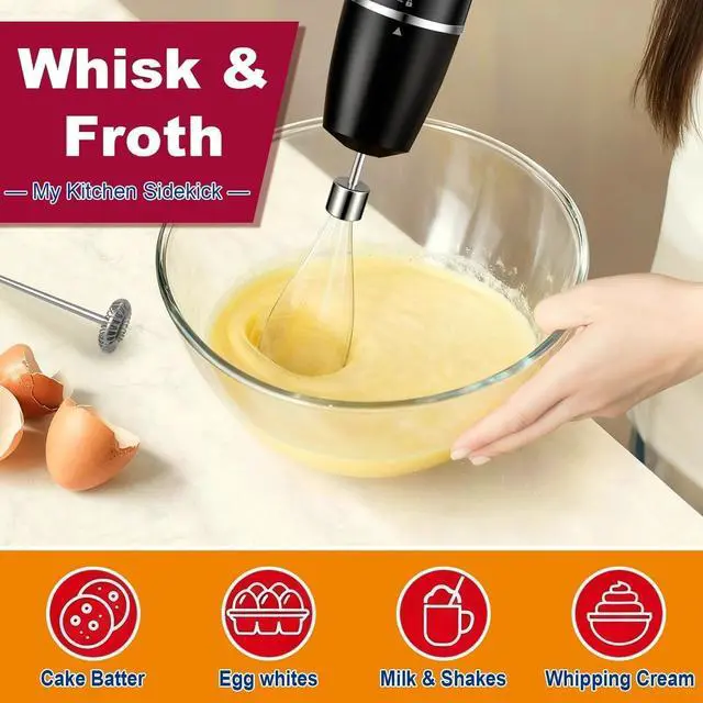 Alt view image 4 of 7 - 1100W 5-in-1 Immersion Handheld Blender Black