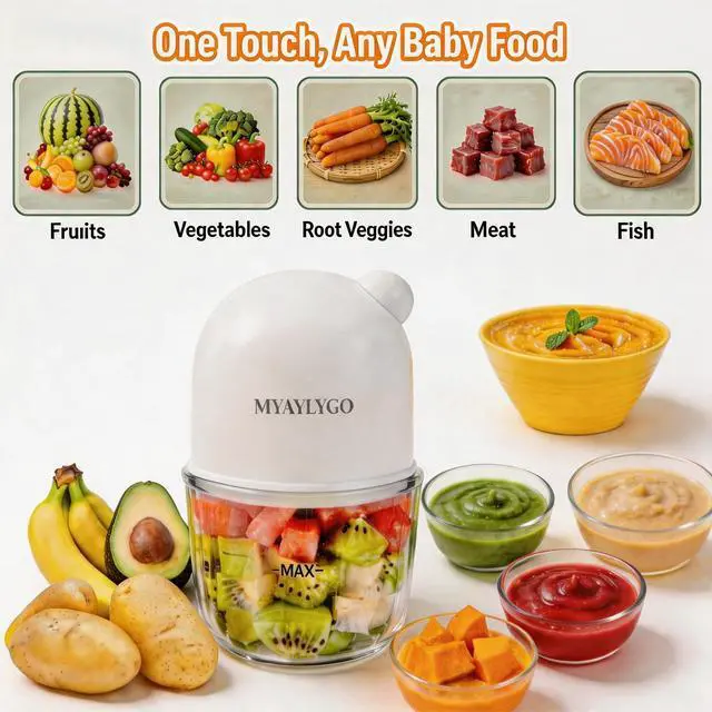 Alt view image 3 of 7 - Baby Food Blender, Baby Food Maker & Food Processor, Medium, White