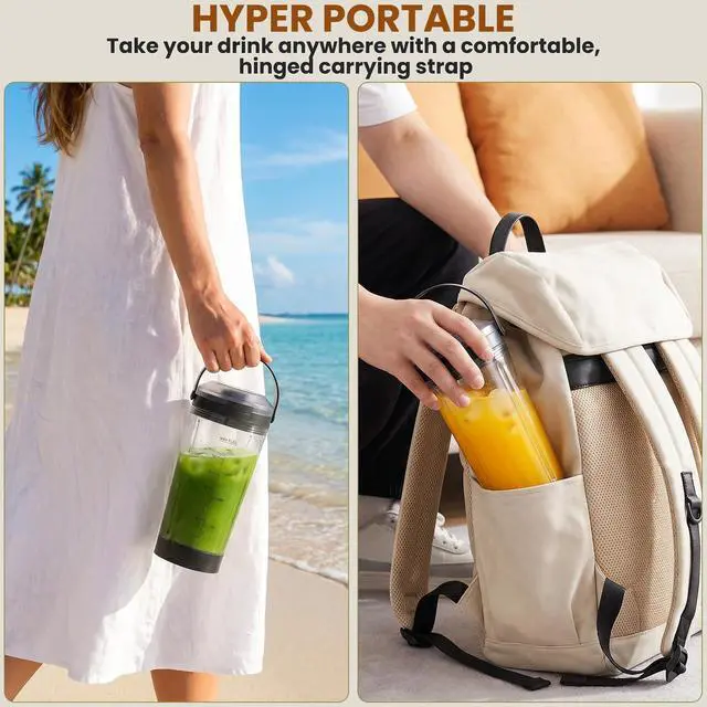 Alt view image 5 of 7 - 18oz Blender Cup Replacement Compatible with Ninja Blast BC151BK, Portable Smoothie Cup with Leak-Proof Flip Lid & Carry Handle, BPA-Free Blending Vessel Accessories for Gym Office Outdoor