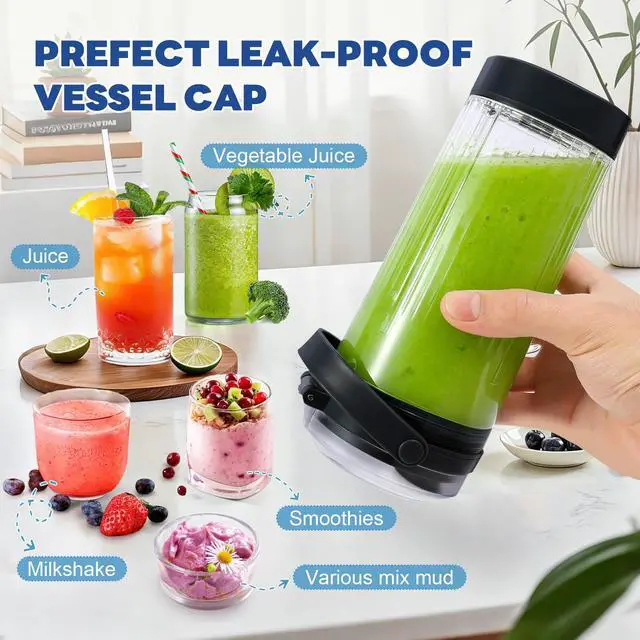 Alt view image 4 of 7 - 18 oz Blending Cup Compatible with Ninja Blast BC151 Series, Blue