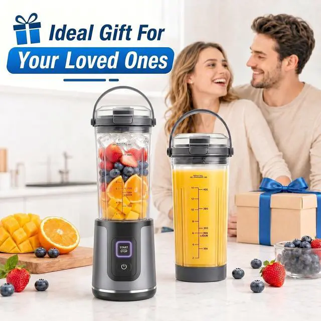 Alt view image 6 of 7 - 18oz Blender Cup Replacement Compatible with Ninja Blast Portable Blender BC100/BC151 Series, 3PCS Blending Vessel Cup with Vessel Cap & Sip Lid Carry Handle, Grey