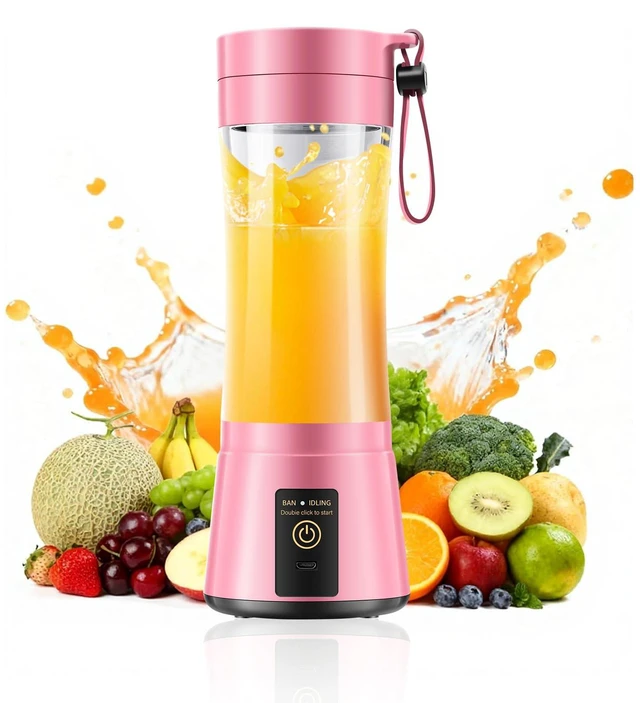 Main image of Cordless Personal Size Smoothies Blender - Mini Portable Blender with Powerful Blending & 380Ml BPA Free Juice Cup, Convenient to Make Shakes Juice in Travel