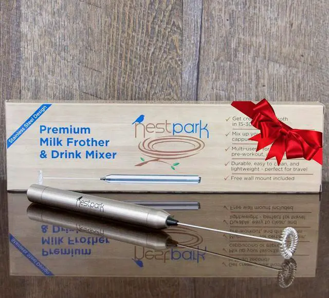 Alt view image 5 of 7 - Portable Drink Mixer and Milk Frother Wand - Small Hand-Held Mini Mixer Electric Stick Blender - Bulletproof Keto Coffee Blender Rapid Emulsifier - Cordless and Battery Operated