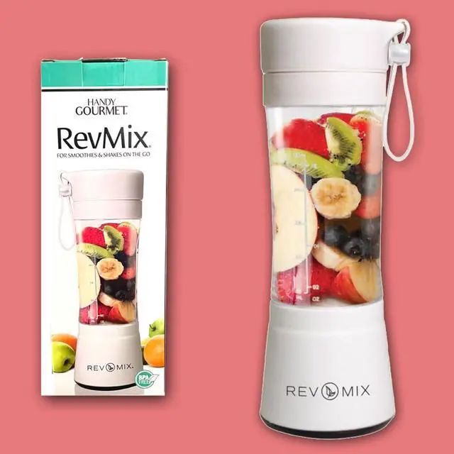 Alt view image 7 of 7 - RevMix(White) Make for Smoothies & Shakes On The Go