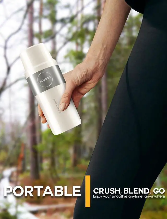 Alt view image 7 of 7 - Personal Smoothie Blender Vacuum Insulated Blender for Fruits and Vegetables - Rechargeable Portable Blenders with Stainless Steel Blade for Travel, Camping, Gym