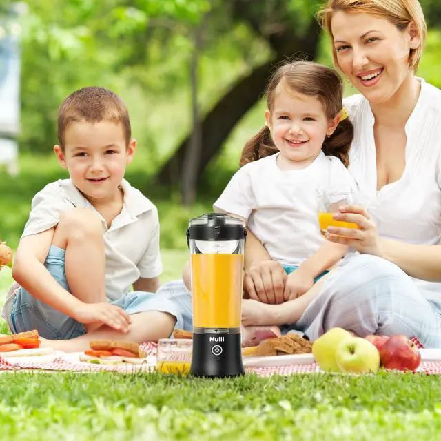 Alt view image 6 of 6 - Portable Blender,17oz Portable Blender for Shakes & Smoothies, USB-C Rechargeable, BPA-Free, with Leak-Proof Lid & Straw Lid, Dishwasher Safe Cups