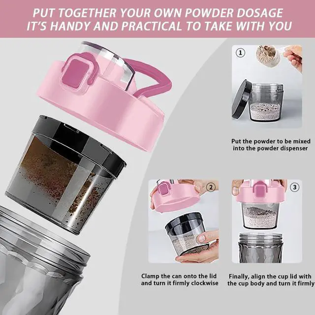 Alt view image 5 of 7 - Electric Protein Shaker Bottle, Protein Shakes Mixer, Portable Pre Workout Self Mixing Cup, Made with BPA-Free Tritan, 22oz