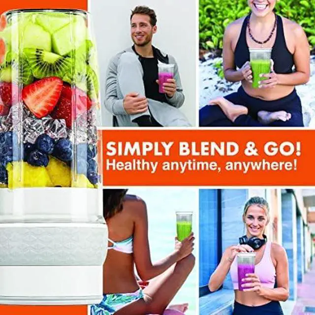 Alt view image 4 of 7 - Bionic Blade Mini Portable Blender Juicer Bottle 26.5 oz, BPA-Free - Cordless & Rechargeable, Travel-Friendly Size for Smoothies, Shakes, Juices, Home & Kitchen Essentials, Gunmetal, As Seen on TV