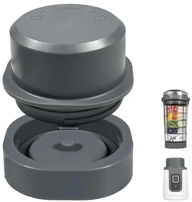 Main image of Blade Cover and Vessel Cap for Ninja Blast, Portable Blender BC100 & BC151 Series, Ninja Accessories, 2-in-1 Replacement Parts, Food Grade, Leakproof, Dishwasher Safe, grey