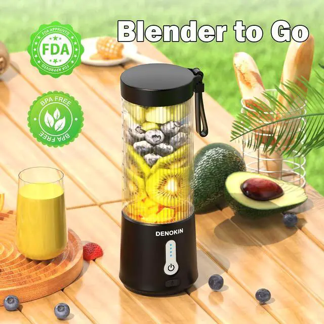 Alt view image 7 of 7 - Portable Blender 16oz Vessel, Cordless Personal Size Small Blender for Shakes and Smoothies with 6 Blade for Kitchen, Home, Travel
