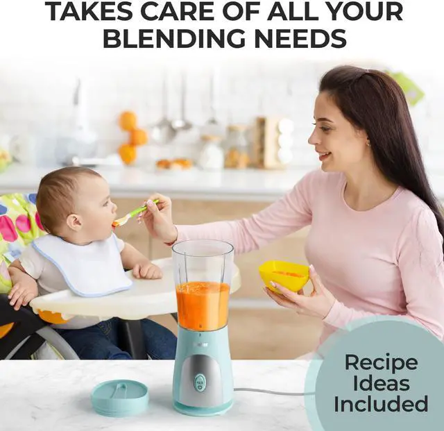 Alt view image 6 of 6 - -Duty Personal Blender for Shakes and Smoothies with a 15 Oz Travel Cup and Lid, Juices, Baby Food, Portable Blender & Food Processor, Turquoise