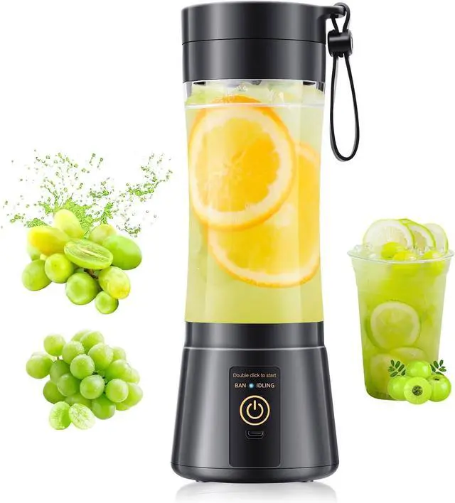 Main image of Portable Blender Personal Size Blender - 12 Oz Travel Cup Make Shakes and Smoothies, Cordless & USB Rechargeable, Freshly Squeezed in Picnic/Sports/Office