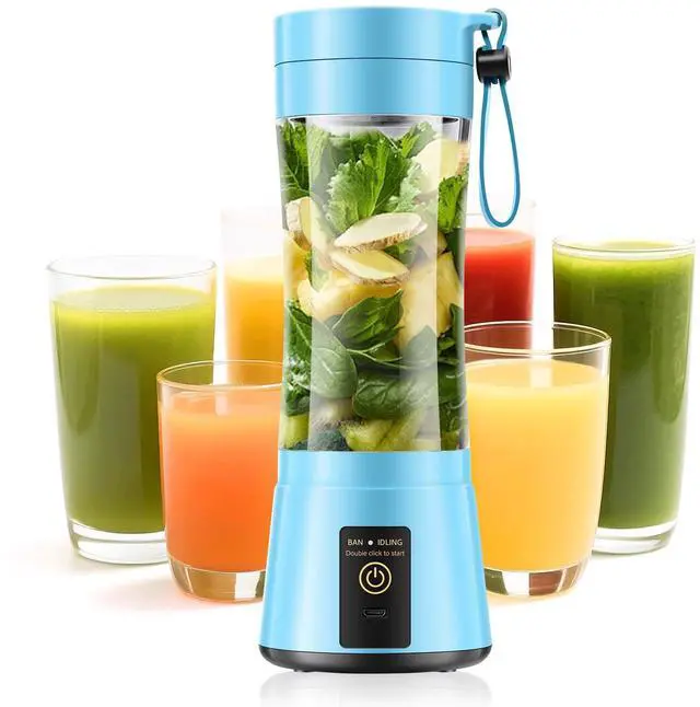 Main image of Portable Blender for Smoothies & Shakes - Cordless Personal Size Blender with 6 Blades, 380Ml Juice Cup, Lightweight & Rechargeable, Freshly Squeezed for Picnic/Sports/Office